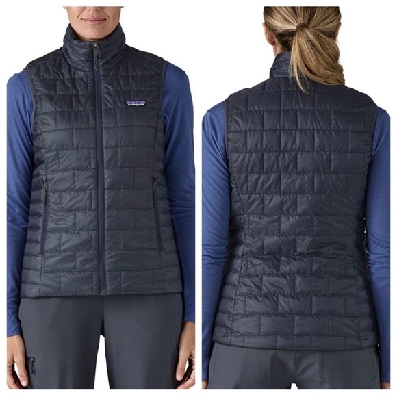 Patagonia Nano Puff Vest Jacket Classic Navy Blue Size Small Women - Picture 11 of 11